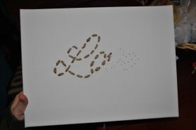 Jute Embroidered Love Canvas Jute Embroidered Love Canvas